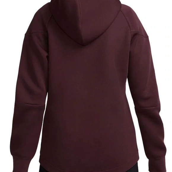 Nike Women's Tech Fleece Windrunner Full-Zip Hoodie, Burgundy/Black - Picture 3 of 4